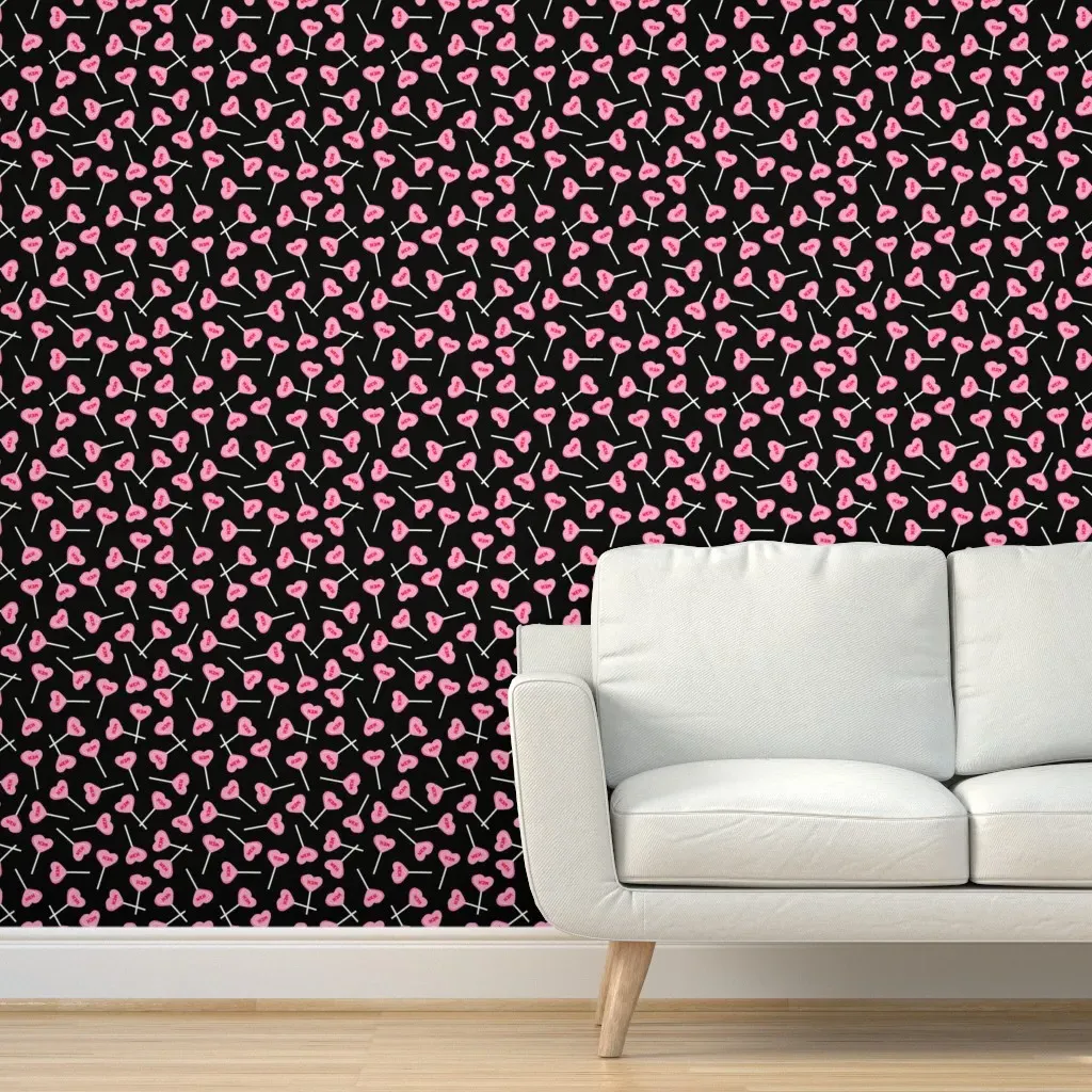 Meh Sucker Anti-Valentines Peel and Stick Wallpaper - Pink product
