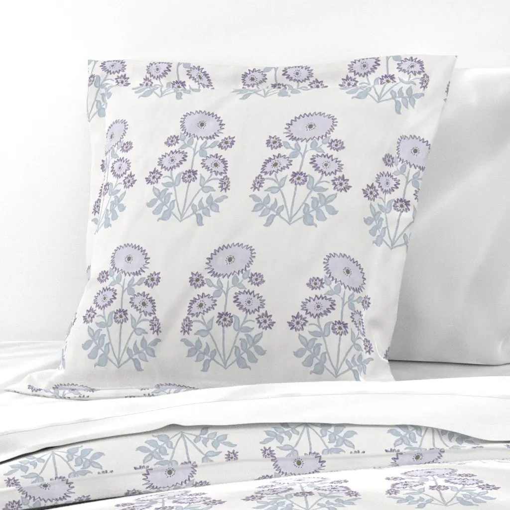 Melanie Block Bloom Euro Pillow Sham - Lavender Purple product