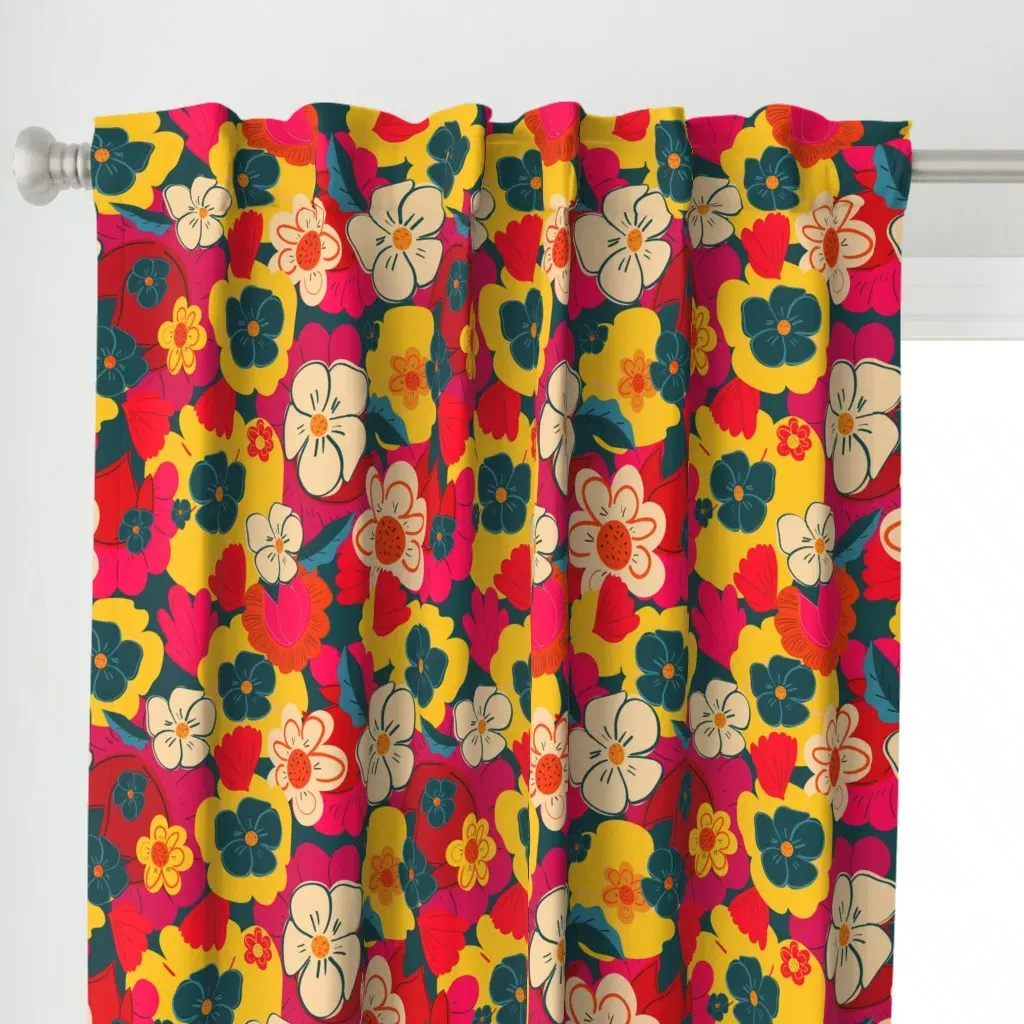 Melbohemian Curtain Panel - Yellow alternate view