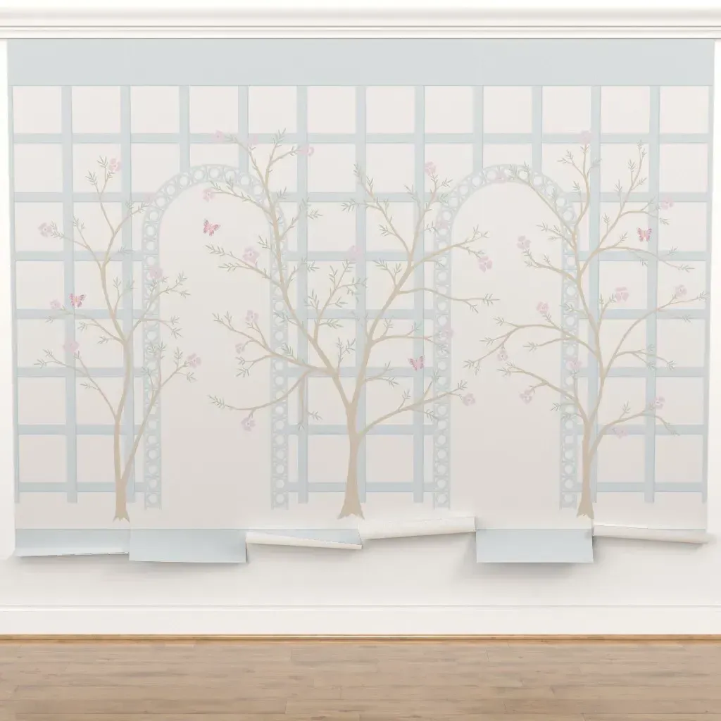 Melody Chinoiserie Trellis Peel and Stick Wall Mural product