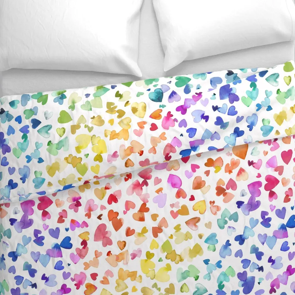 Melting Hearts Love Duvet Cover - Rainbow alternate view