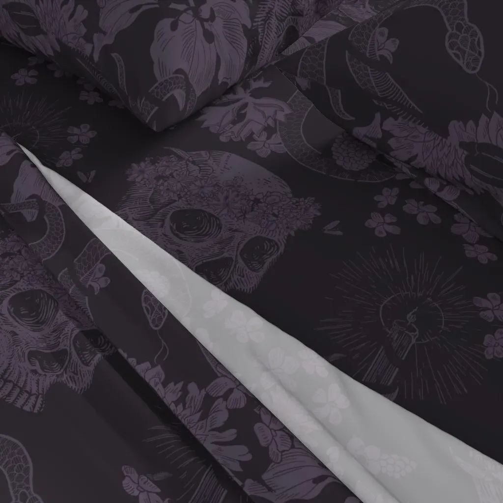 Memento Mori Grape Queen Sheet Set - Dusky Purple alternate view