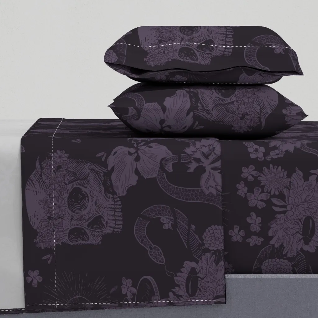 Memento Mori Grape Queen Sheet Set - Dusky Purple product