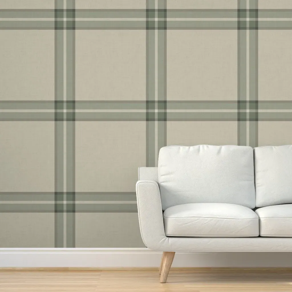 Meredith Box Tattersall Plaid Peel and Stick Wallpaper - Beige product