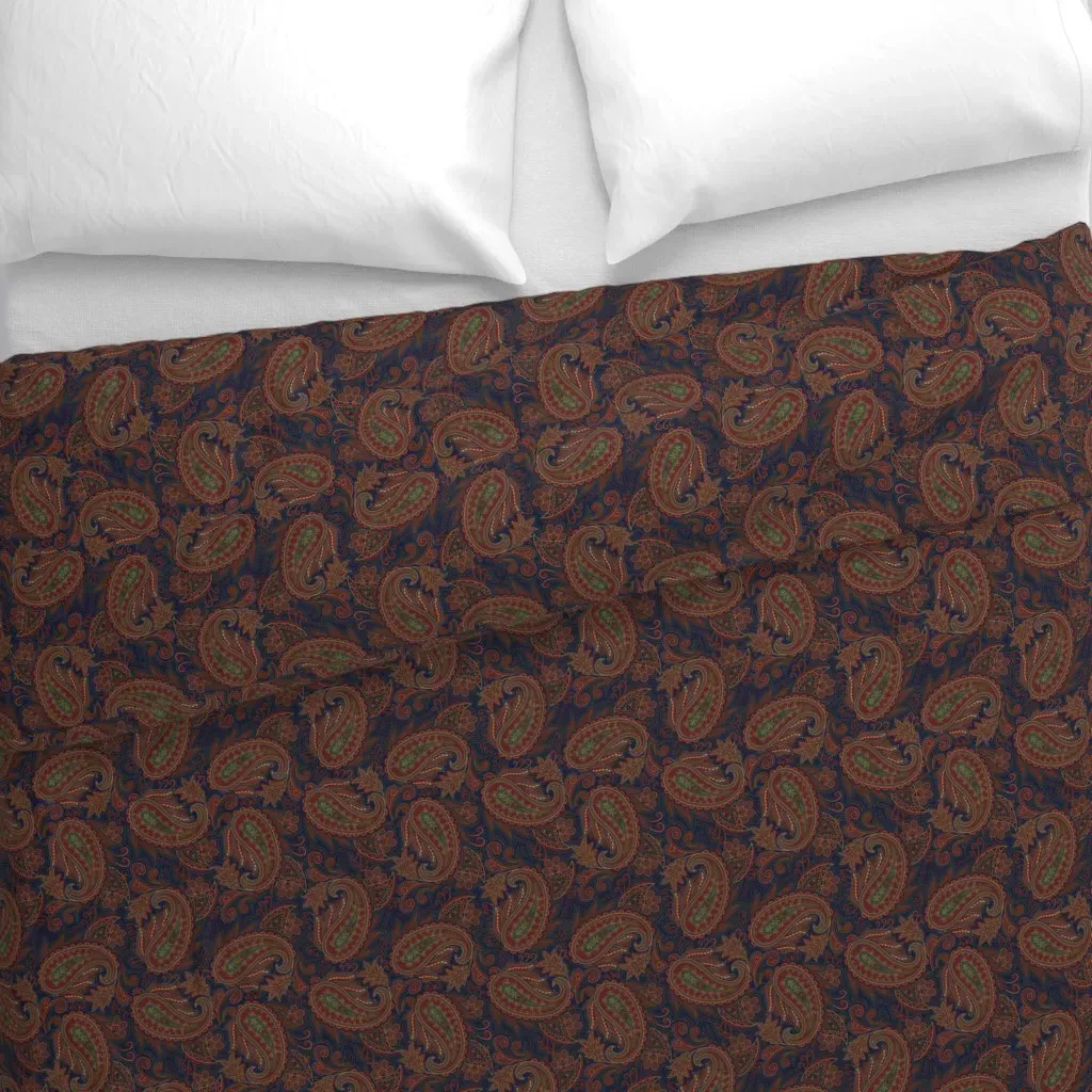 Meredith Paisley Duvet Cover - Burgundy alternate view