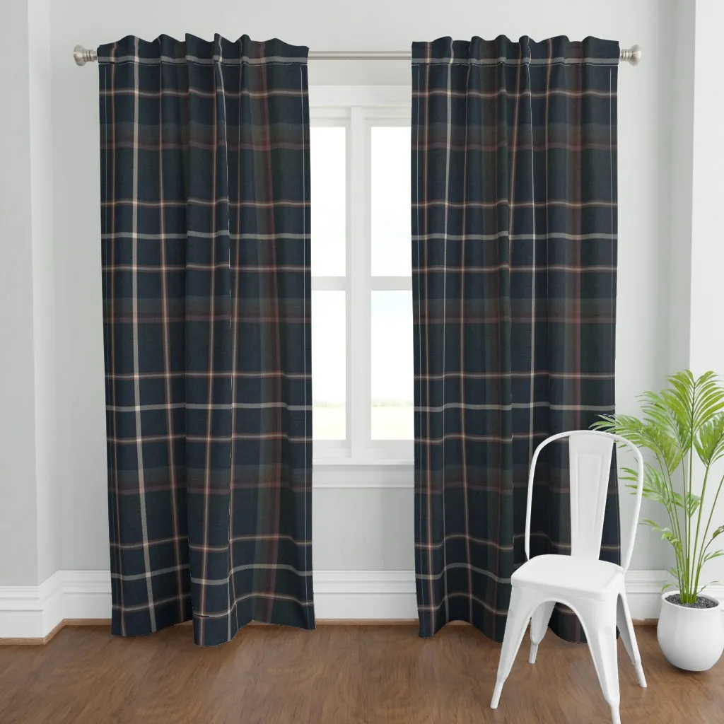 Meredith Plaid Curtain Panel - Navy product