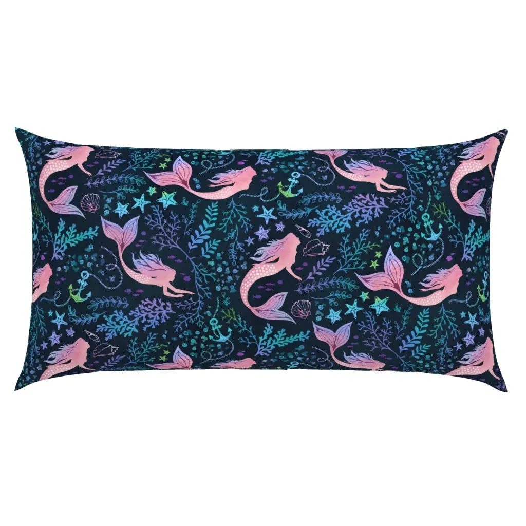 Mermaid Ocean King Pillow Sham - Pink product