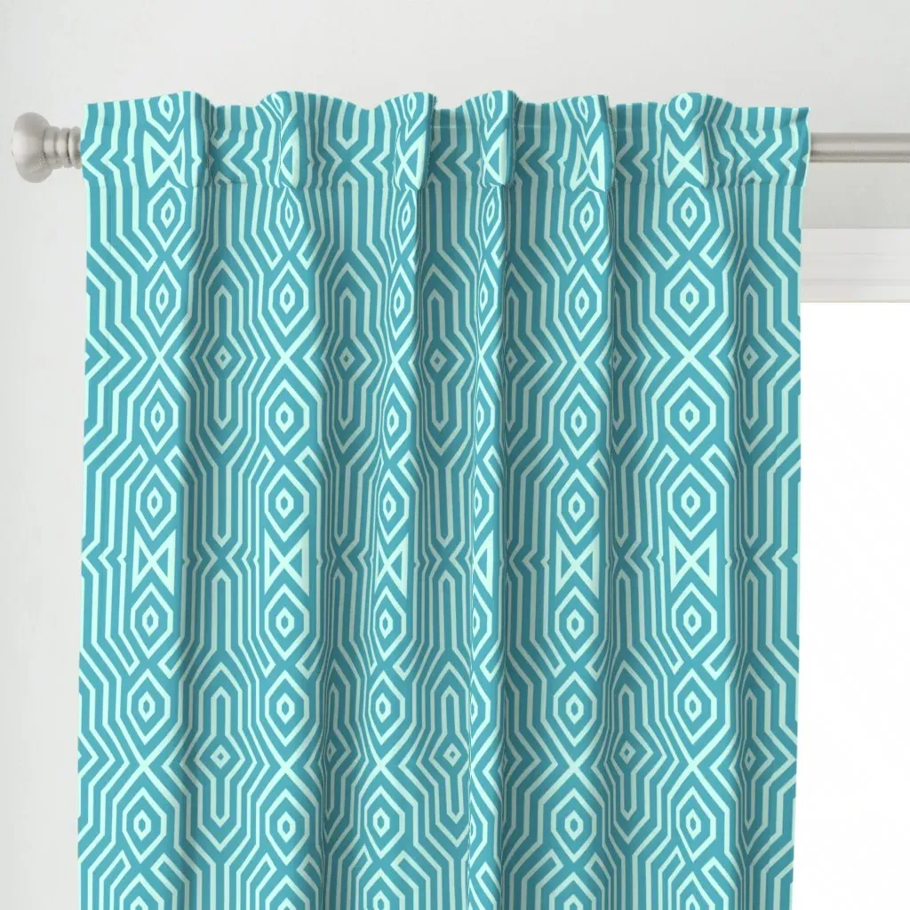Mesadonia K Curtain Panel - Aqua alternate view