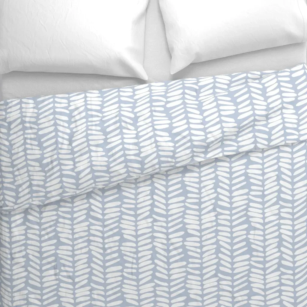 Mesquite Leaves Duvet Cover - White alternate view