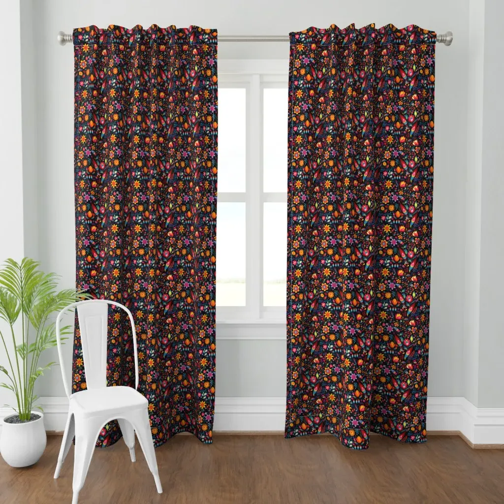 Mexican Fabrics Single Curtain Panel - Red product