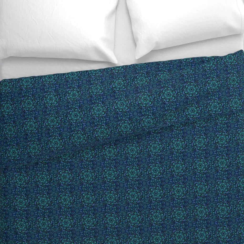 Mexican Nights Duvet Cover - Teal alternate view