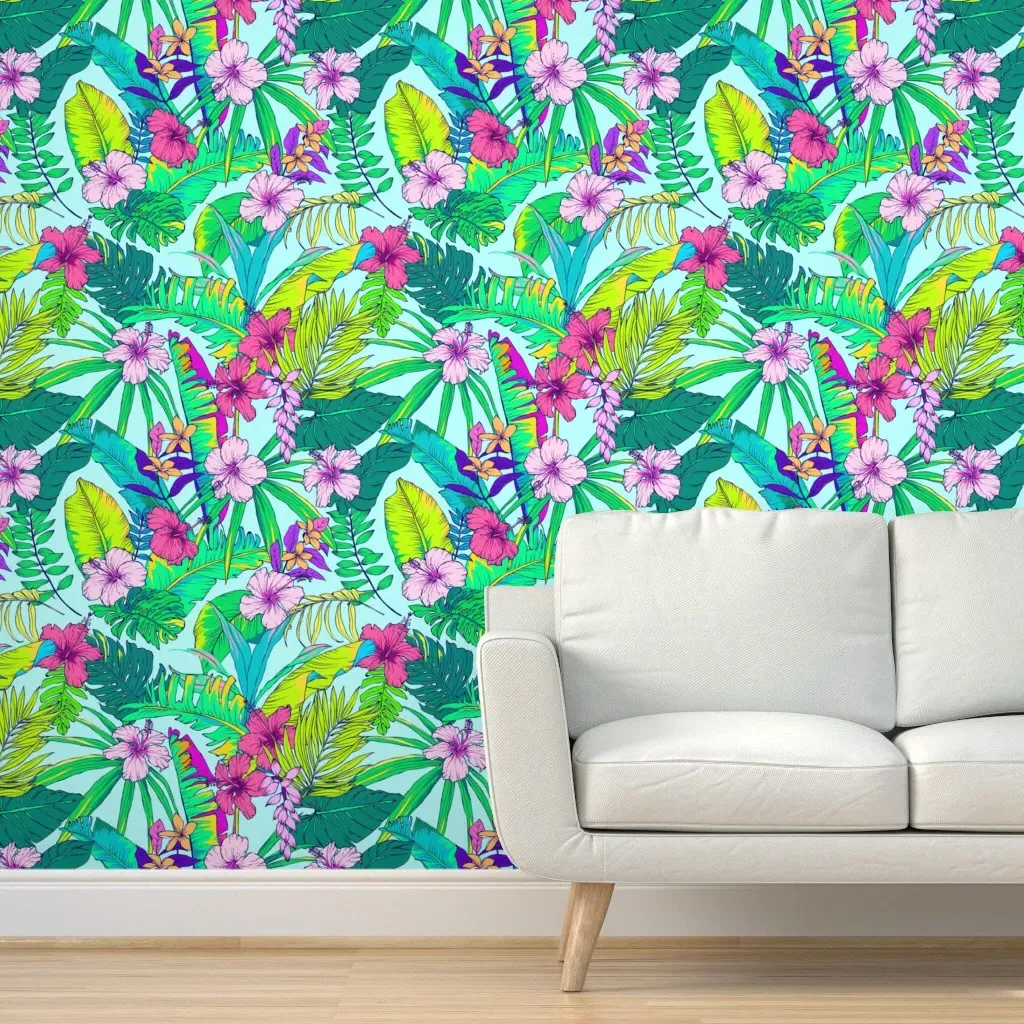 Miami Beach Peel and Stick Wallpaper - Blue product