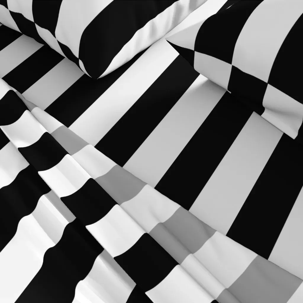 Miami Vice Vertical Tent Stripes King Sheet Set - Black alternate view