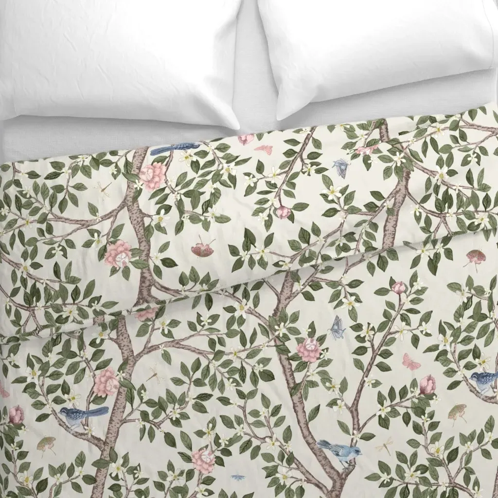 Michelle Green On Deep Duvet Cover - Pink alternate view