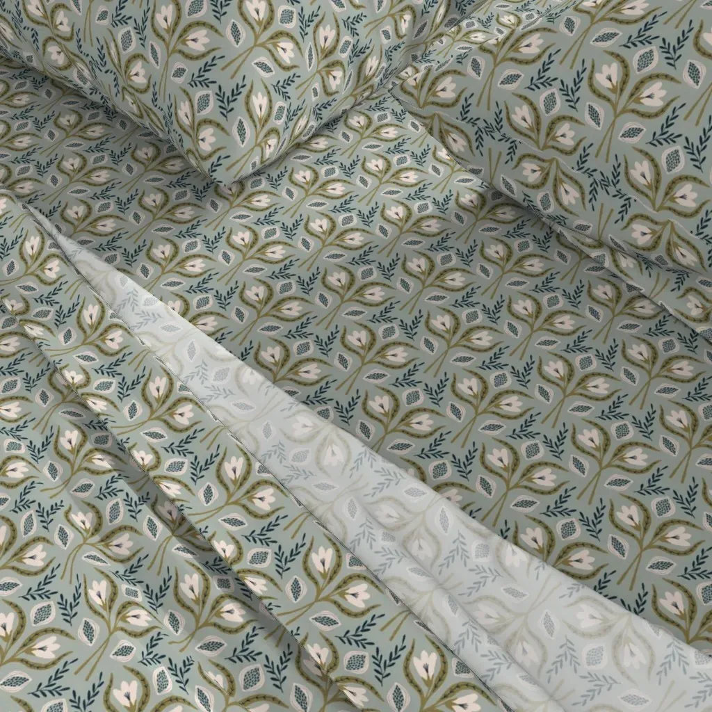 Micro Banks Queen Sheet Set - Sage Green alternate view