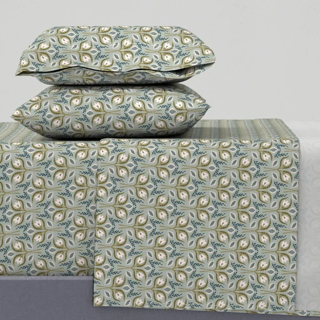 Micro Banks Queen Sheet Set - Sage Green product