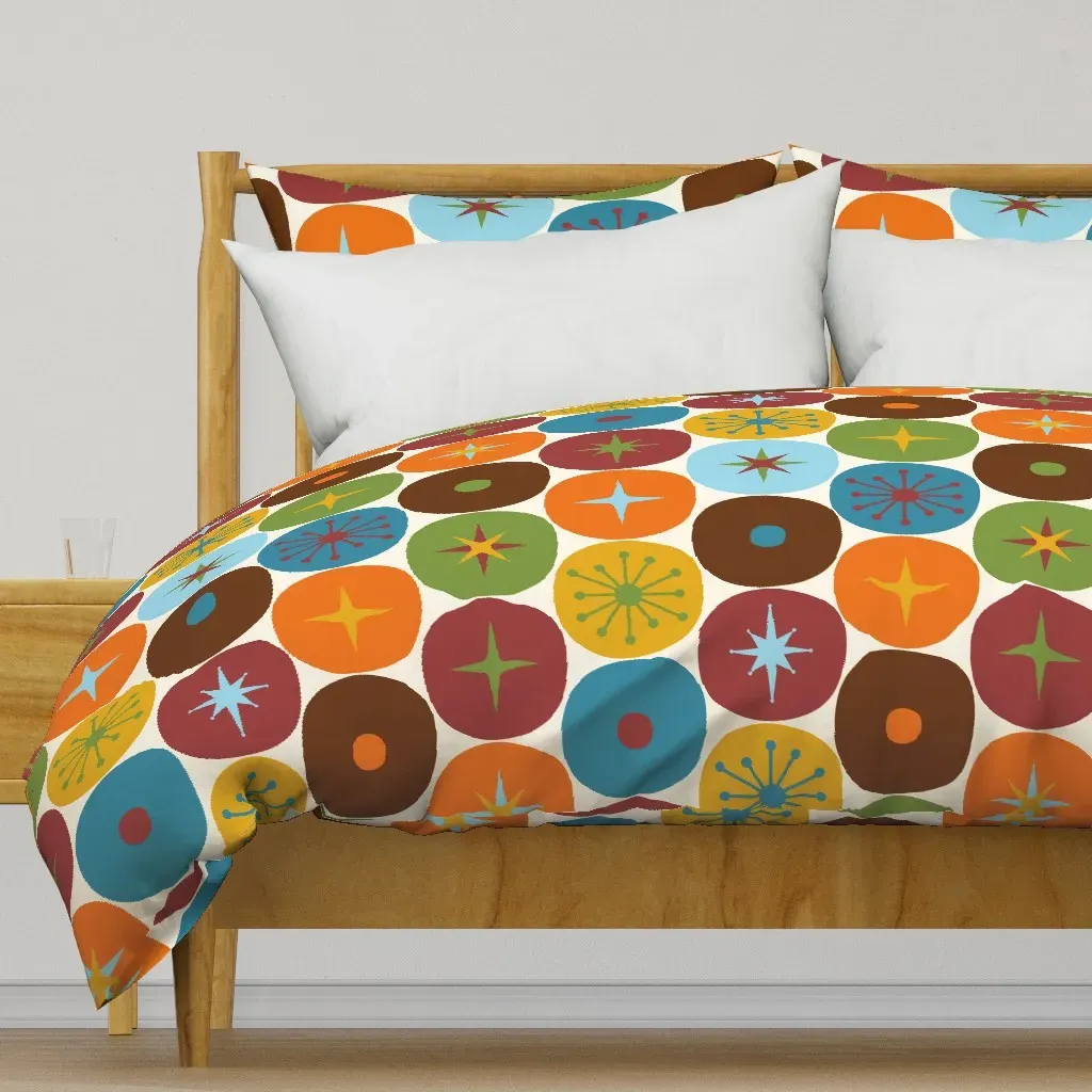 Mid Century Atomic Duvet Cover - Orange product