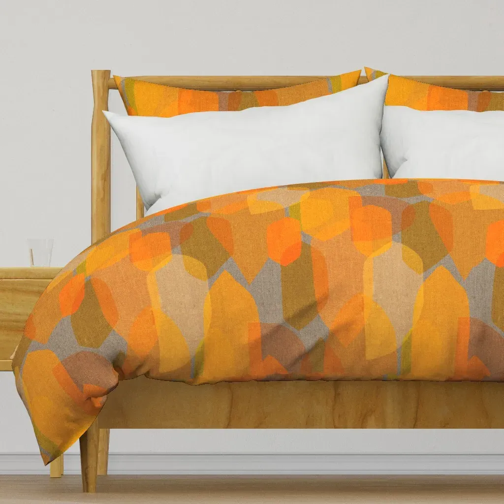 Mid Century Colour Blocks Duvet Cover - Orange product