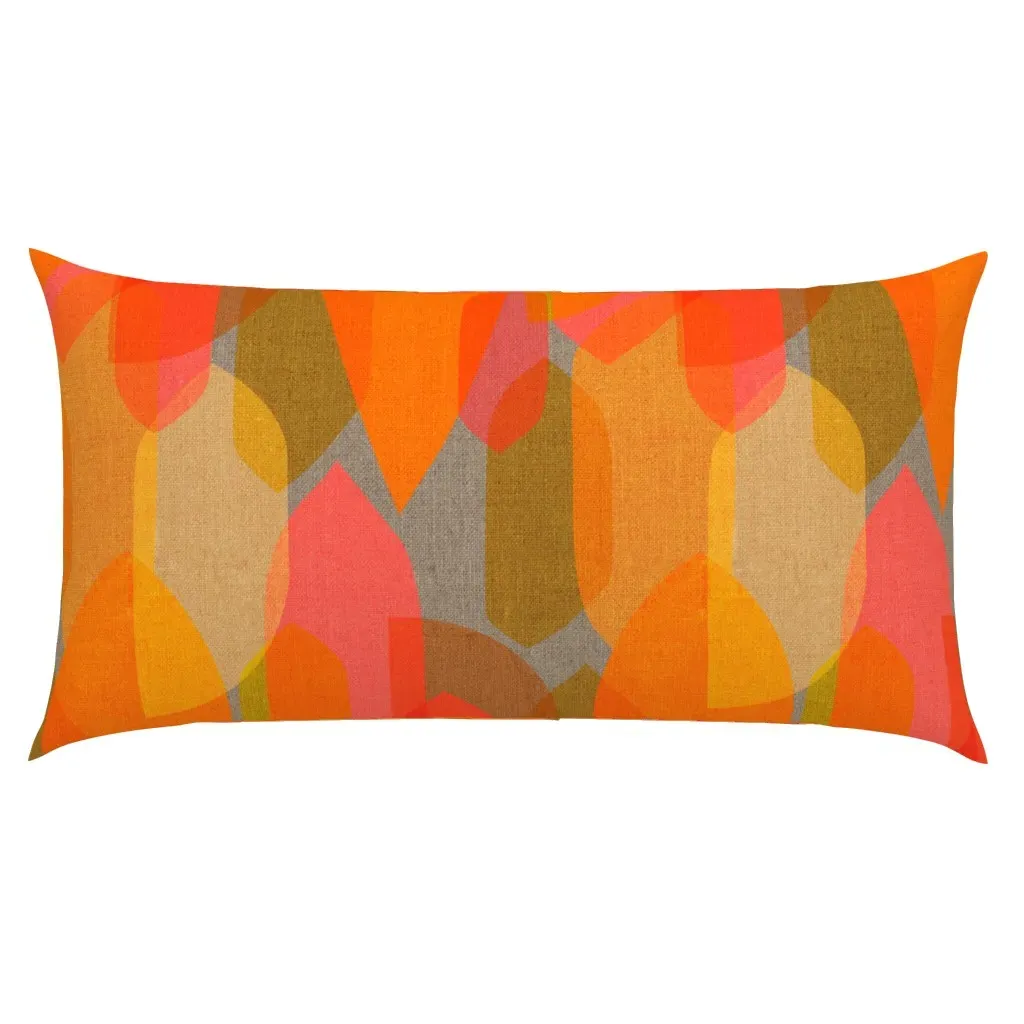 Mid Century Colour Blocks Electric Dreams King Pillow Sham - Orange product