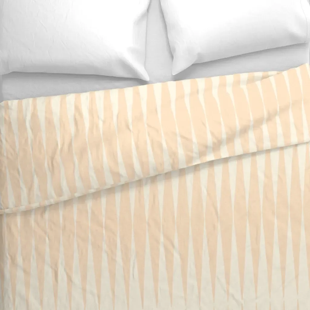 Mid-Century Diamond Duvet Cover - Peach alternate view