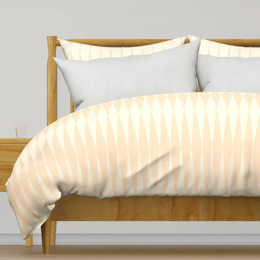 Mid-Century Diamond Duvet Cover - Peach product