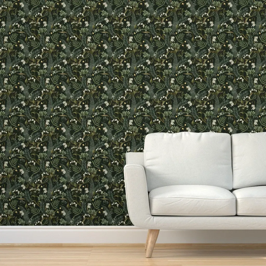 Mid-Century Green Botanica Peel and Stick Wallpaper - Green product