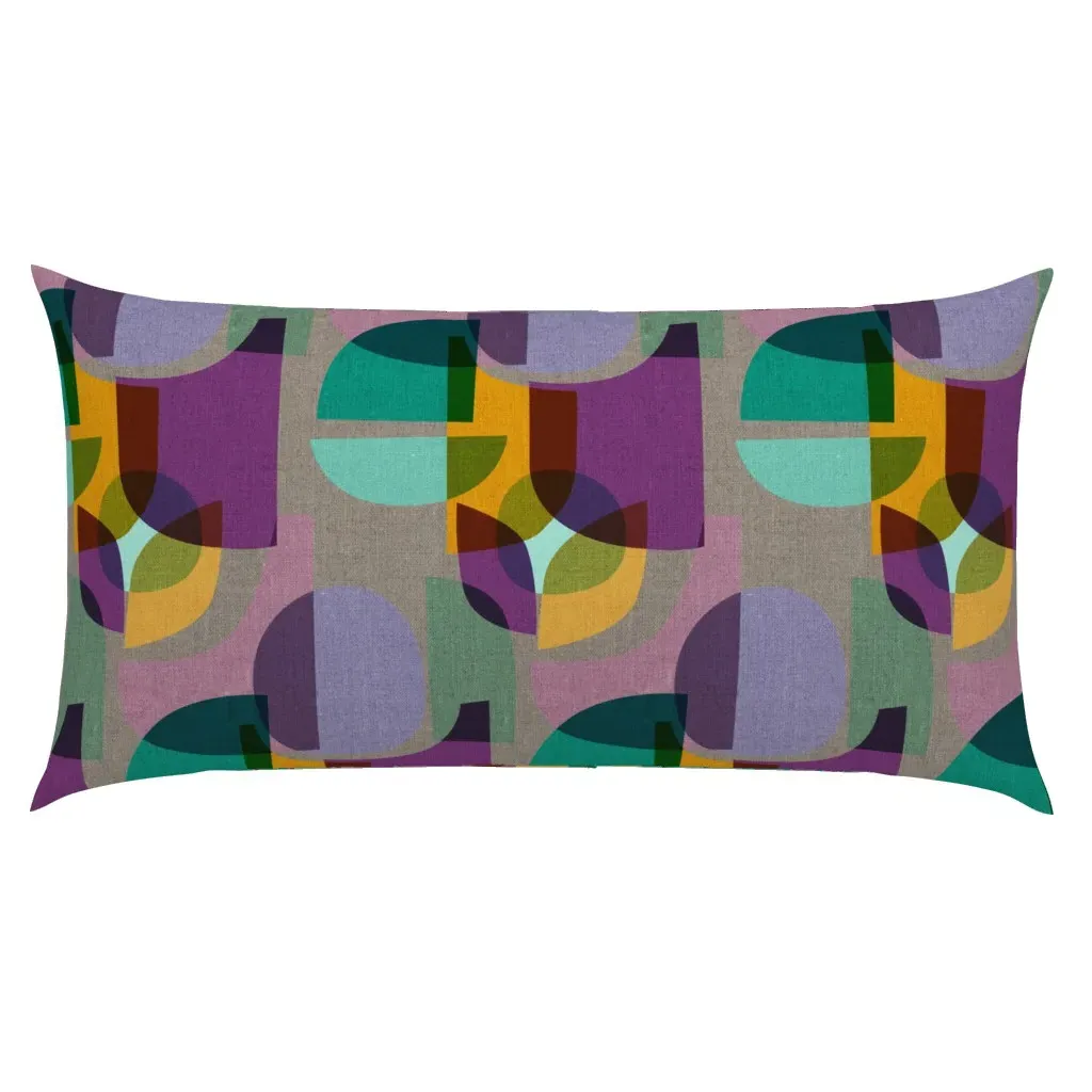 Mid Century Kaleidoscope Symphony King Pillow Sham - Teal product