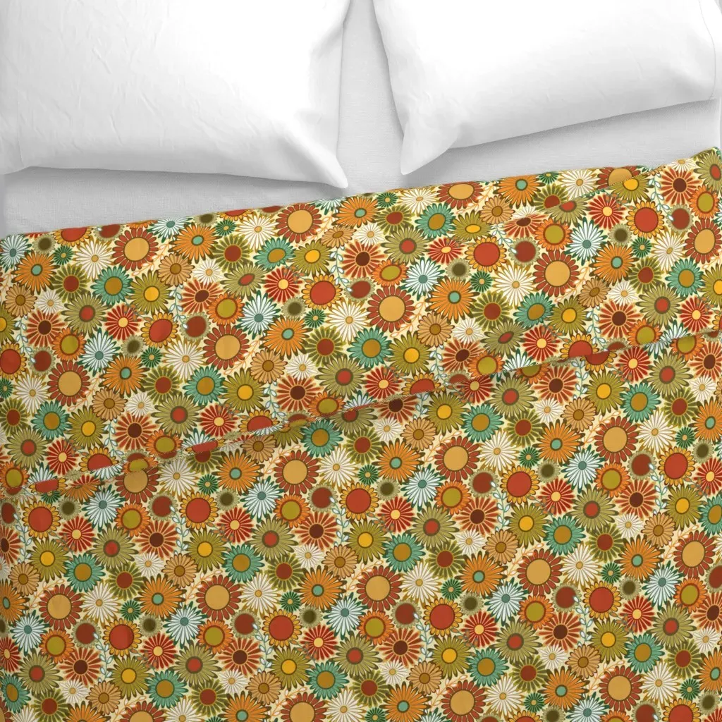 Mid Century MCM Duvet Cover - Orange alternate view