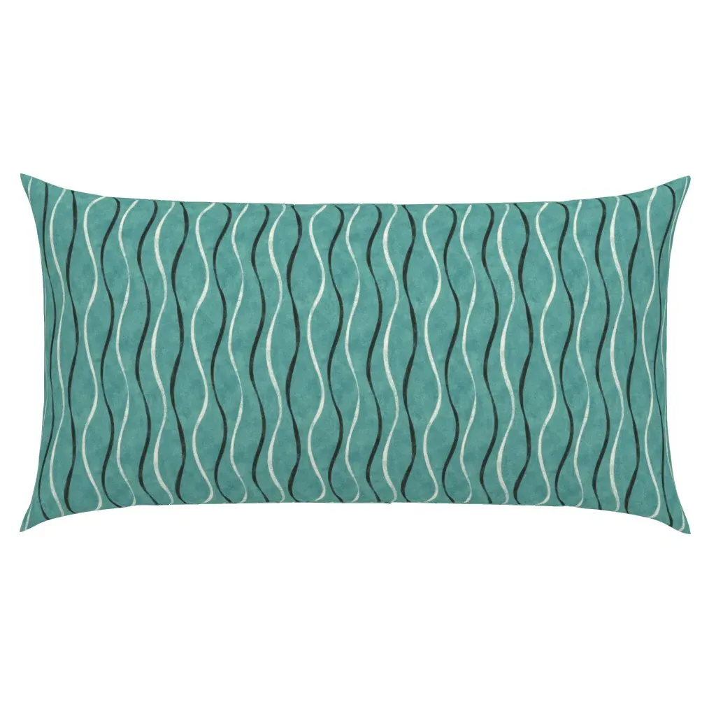 Mid Mod Wave Stripe King Pillow Sham - Teal product