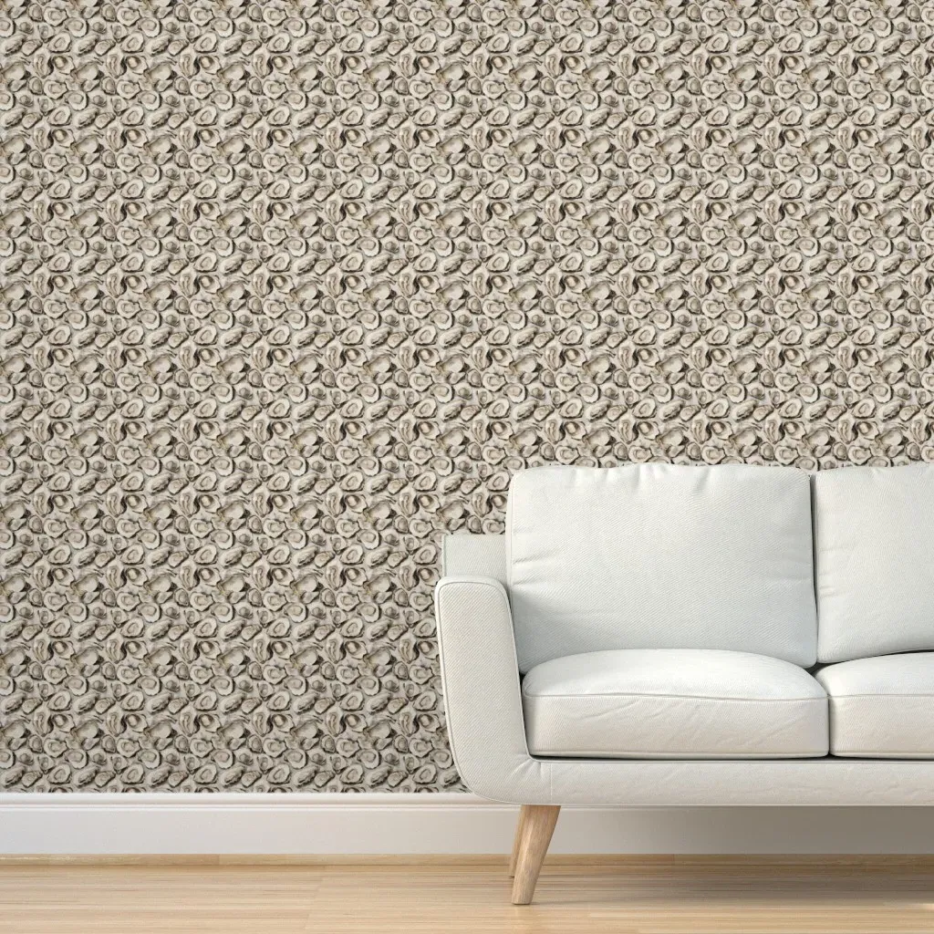 Mid Oysters Peel and Stick Wallpaper - Beige product