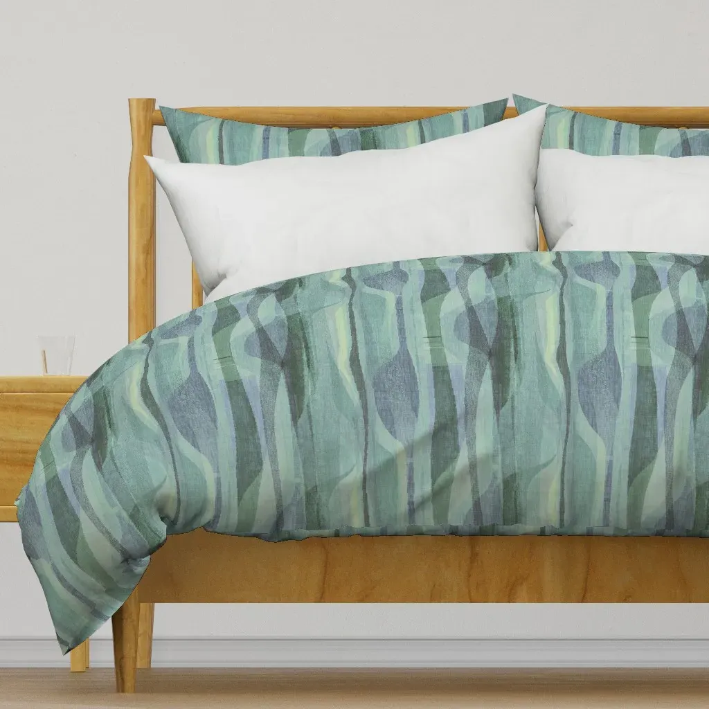 Midcentury Plateau Tundra Duvet Cover - Teal product