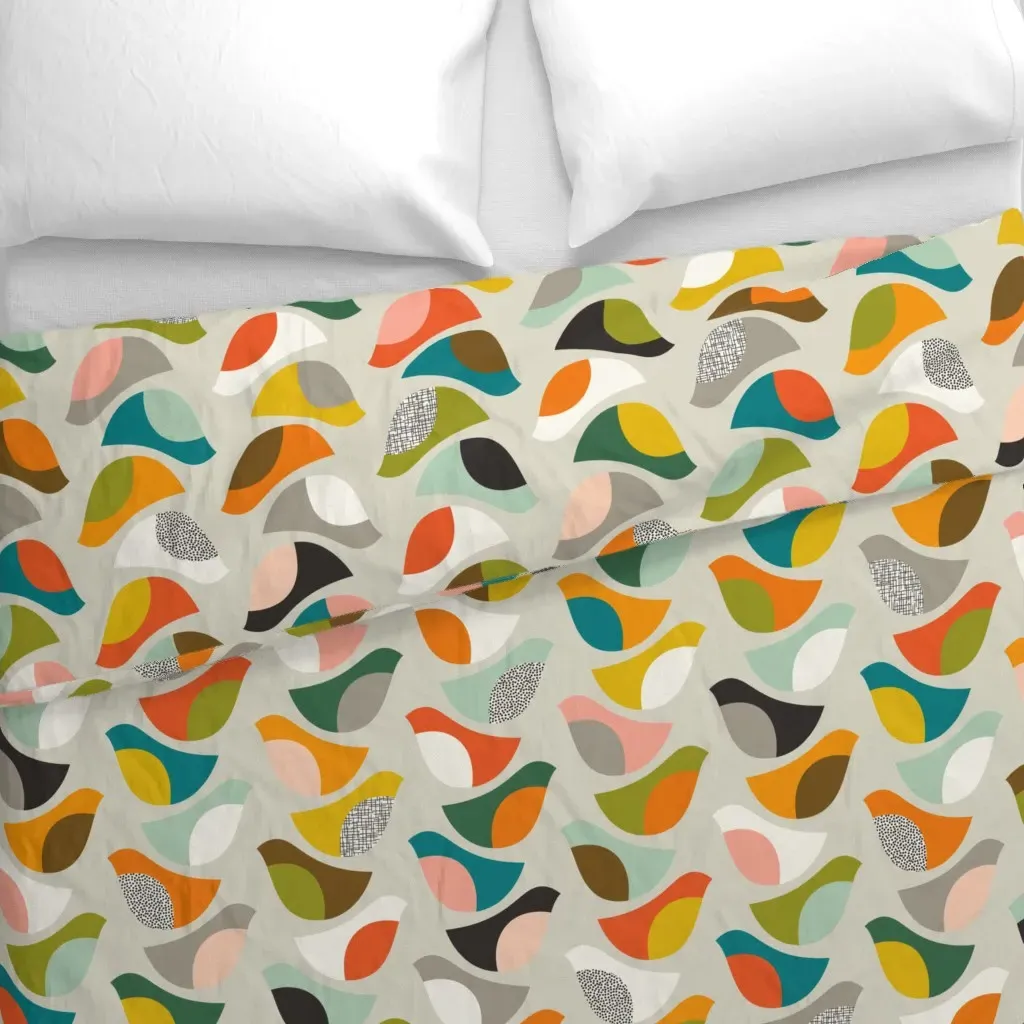 Midmod Migrators Duvet Cover - Teal alternate view