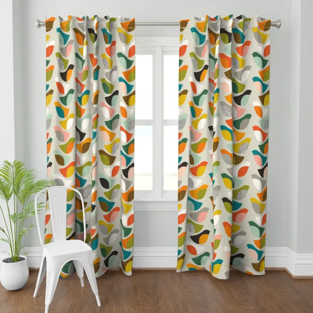 Midmod Migrators XL Curtain Panel - Teal product