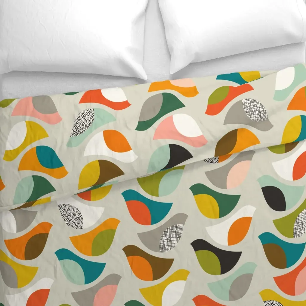 Midmod Migrators XL Duvet Cover - Teal alternate view