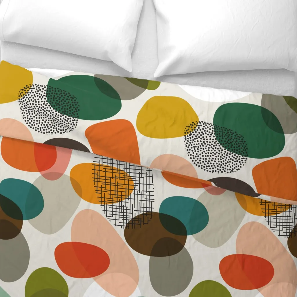 Midmod River Bottom Duvet Cover - Orange alternate view