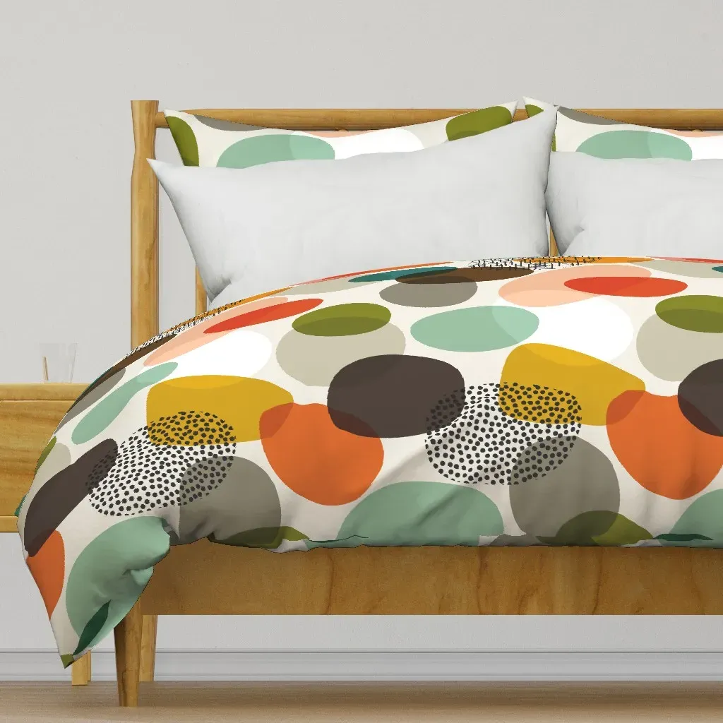 Midmod River Bottom Duvet Cover - Orange product