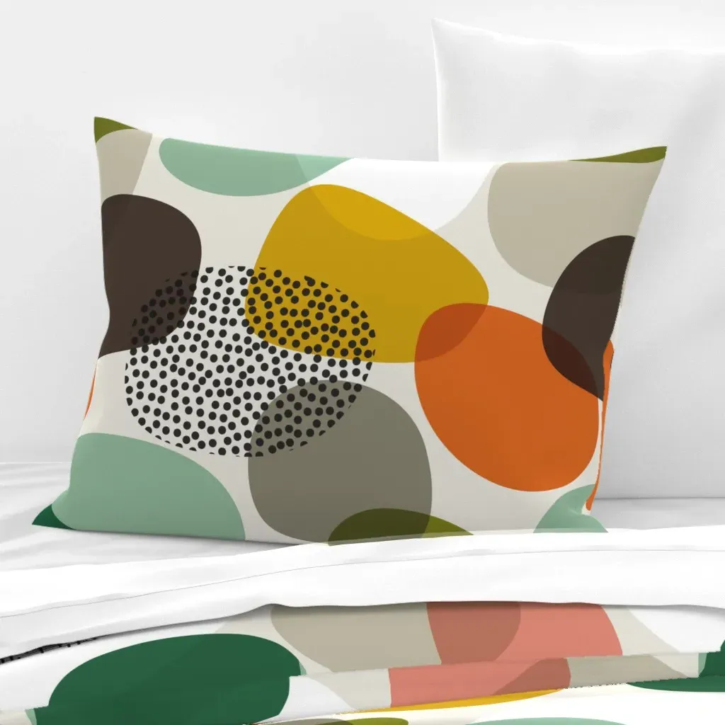 Midmod River Bottom Standard Knife Edge Pillow - Orange, Cotton Sateen product