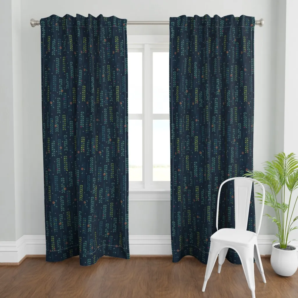 Midnight Canopy Curtain Panel - Teal product