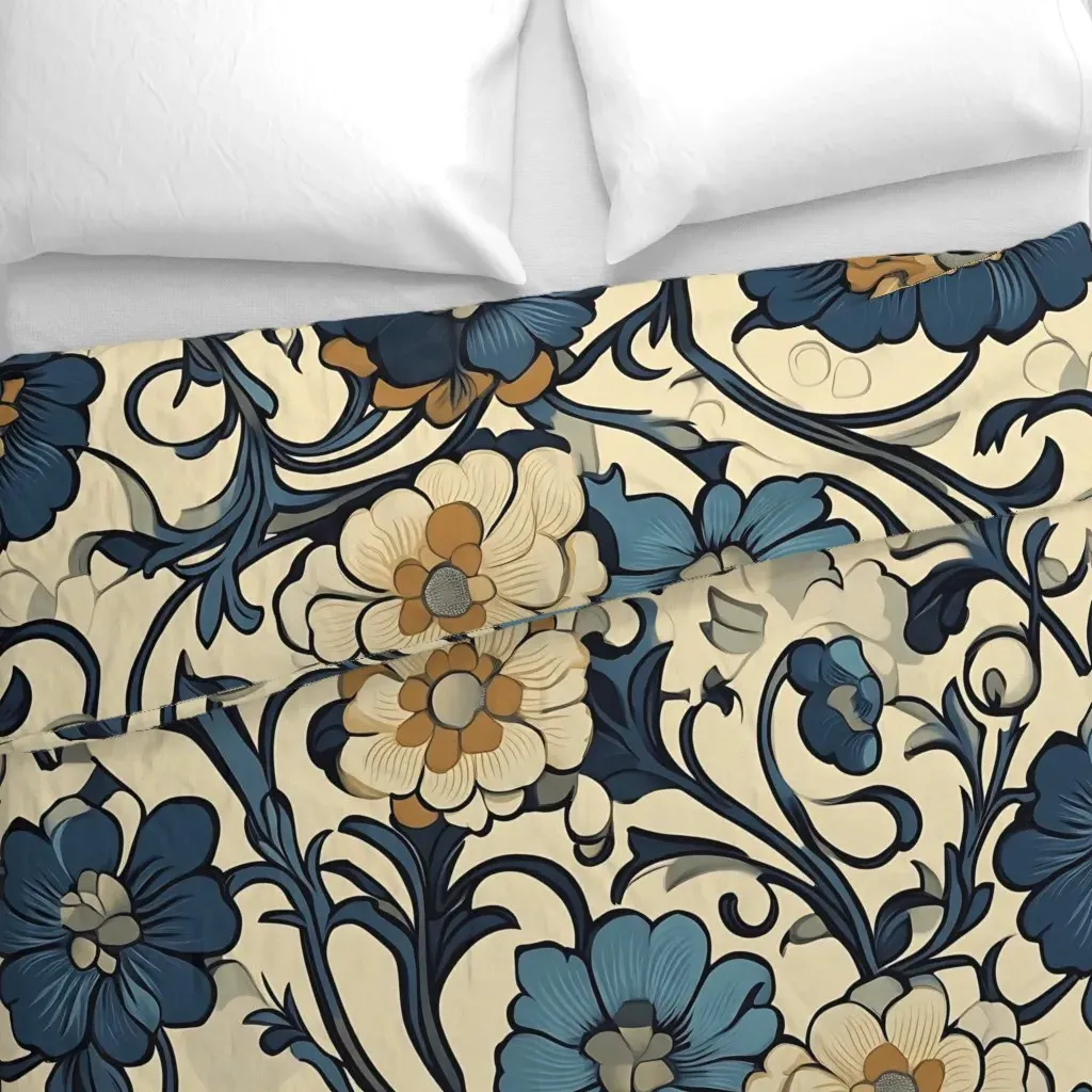 Midnight Garden Duvet Cover - Deep Blue alternate view