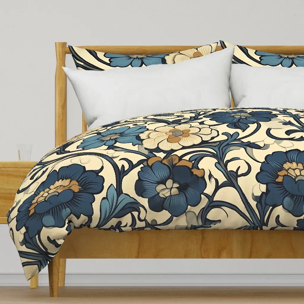 Midnight Garden Duvet Cover - Deep Blue product
