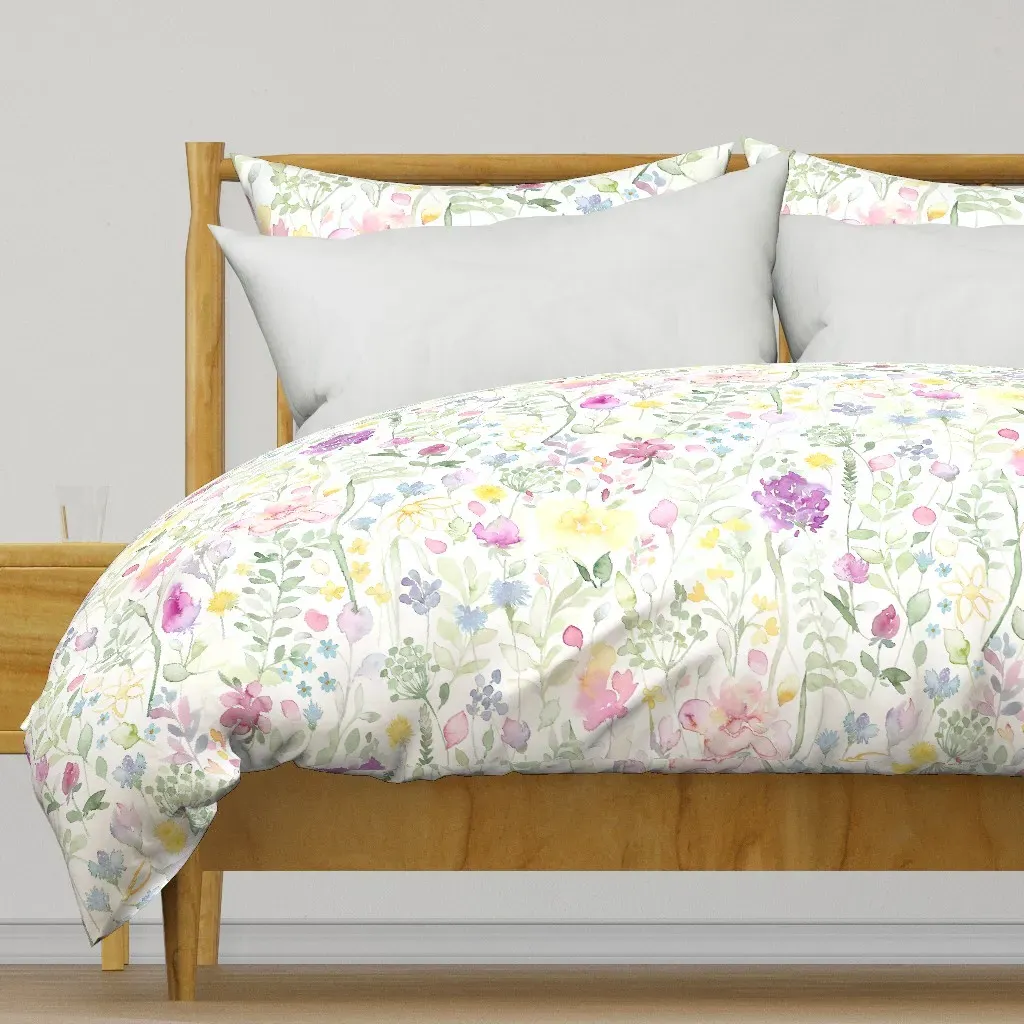 Midsummer Watercolor Wild Duvet Cover - Lavender Purple product