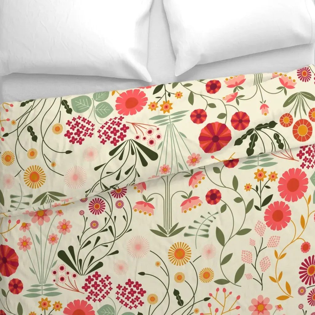 Millefleurs Duvet Cover - Red alternate view