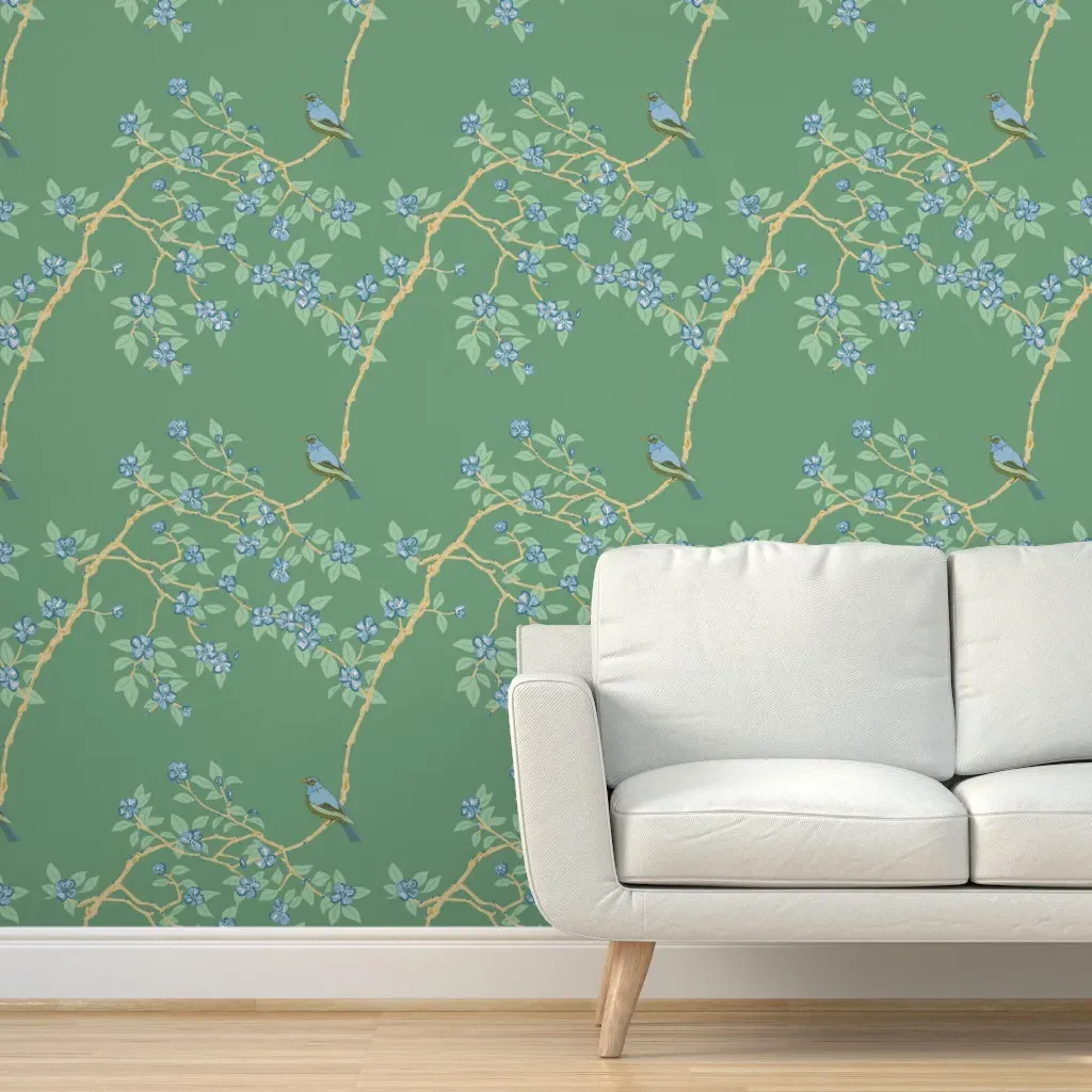 Millie Beach Chinoiserie Peel and Stick Wallpaper - Blue product