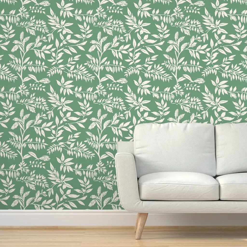Millie Beach Herbs Peel and Stick Wallpaper - Off-White product