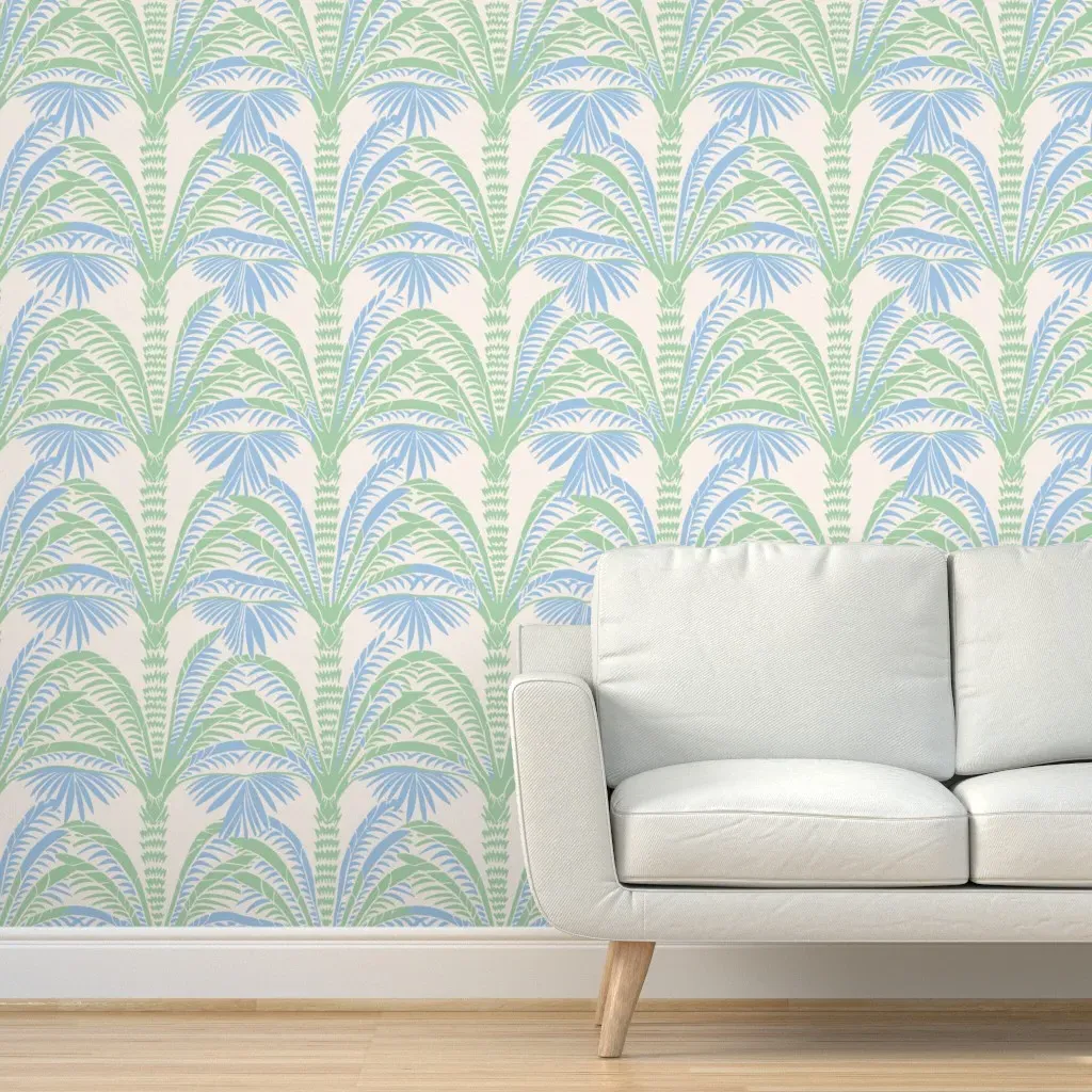 Millie Beach Palm Peel and Stick Wallpaper - Light Green product