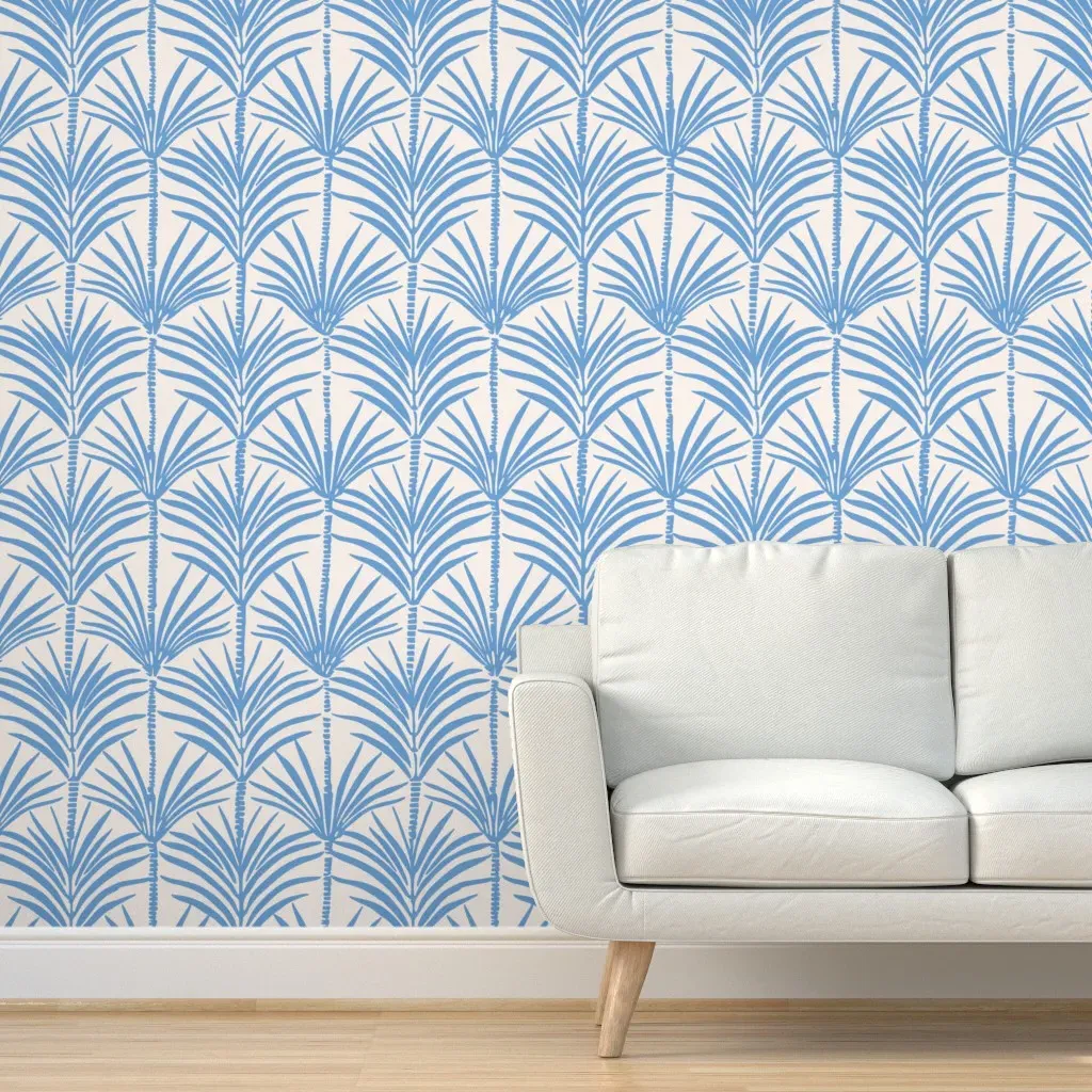 Millie Beach Yucca Peel and Stick Wallpaper - Light Blue product