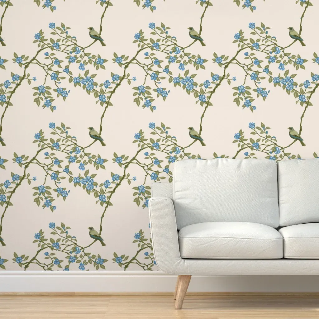 Millie Cottage Chinoiserie Peel and Stick Wallpaper - Blue product