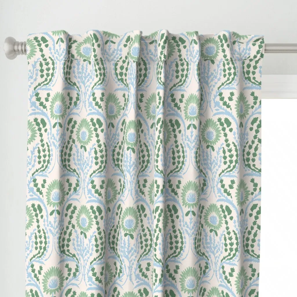 Millie Farm Olivia Curtain Panel - Green alternate view