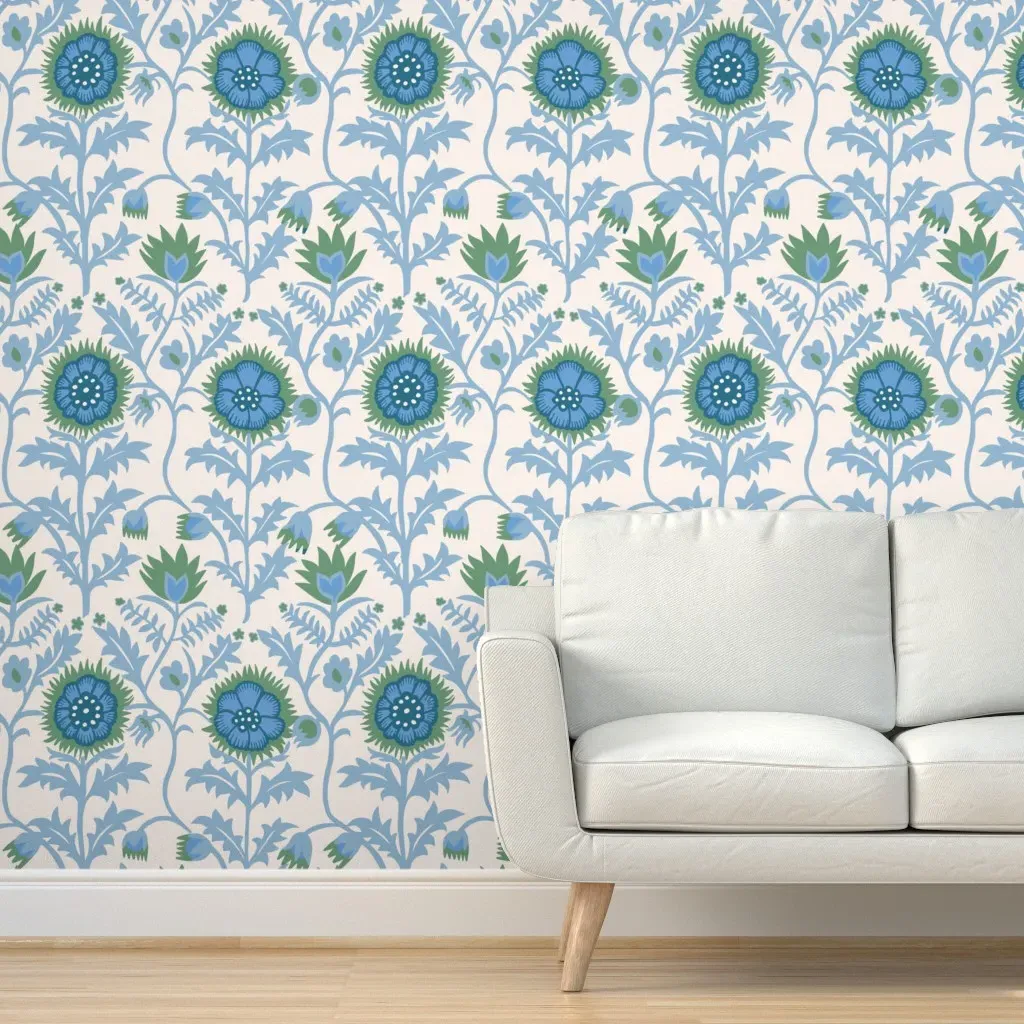 Millie Farm Suzani Peel and Stick Wallpaper - Blue product