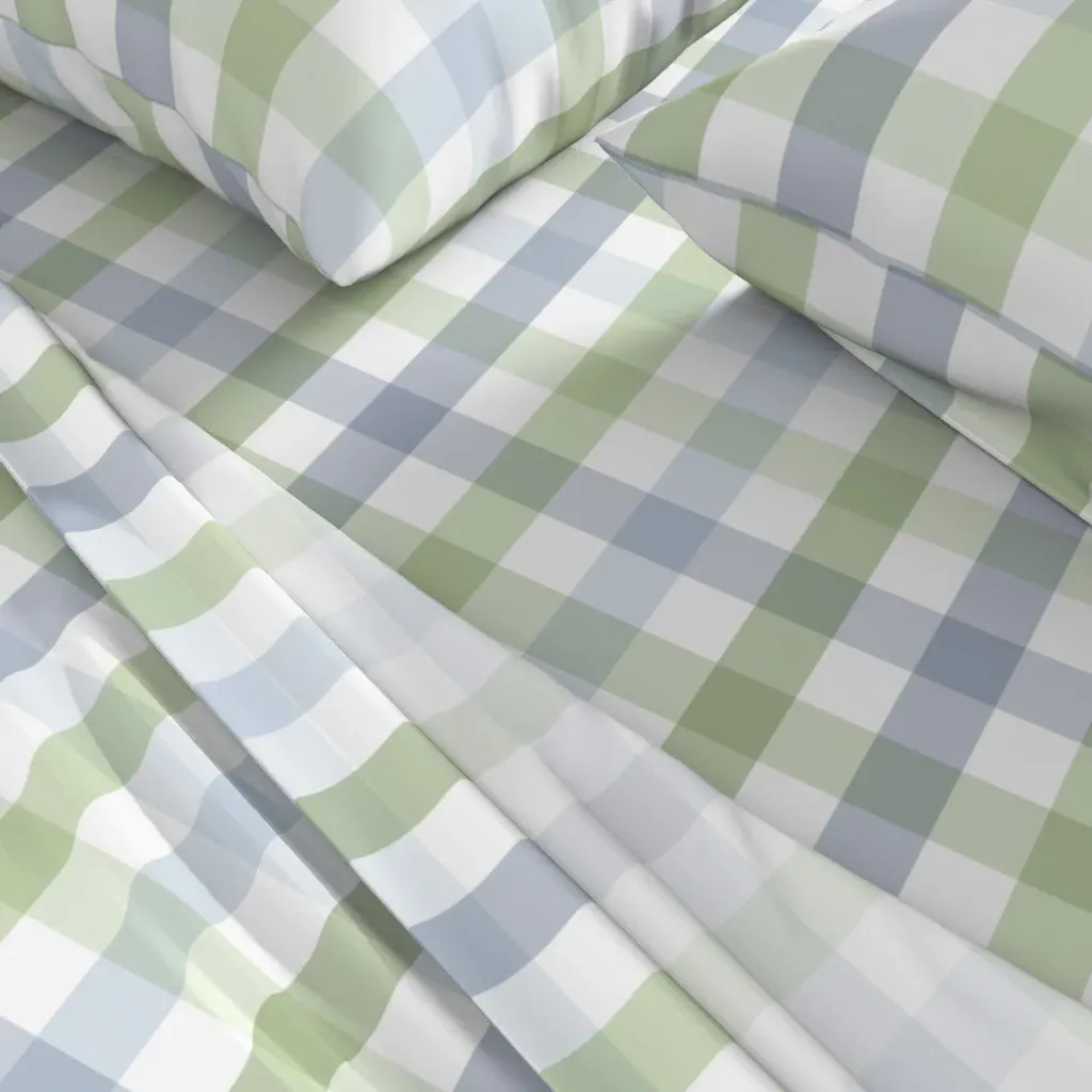 Mimi Plaid King Size Sheet Set - Green alternate view